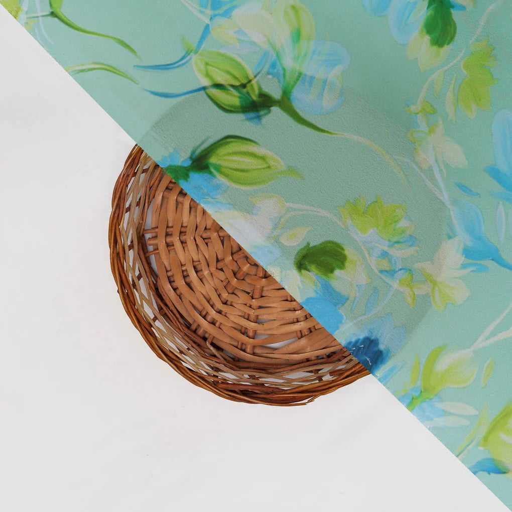 Floral Printed French Crepe Fabric – 202a2582copy