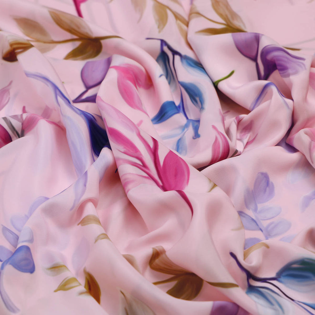 Pink Floral French Crepe Fabric – 202a2602 copy