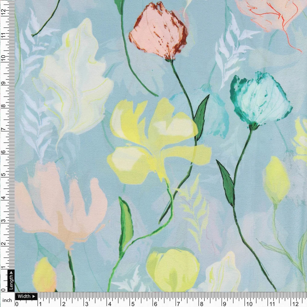Floral Printed French Crepe Fabric – 202a2615copy2