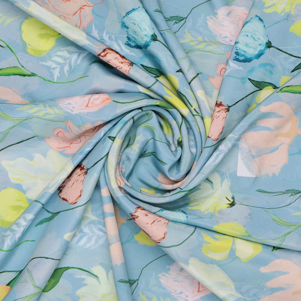 Floral Printed French Crepe Fabric – 202a2616copy2 - alternate view