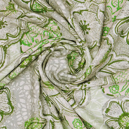 Green Floral French Crepe Fabric – 202a2628copy