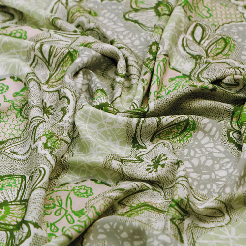 Green Floral French Crepe Fabric – 202a2629copy