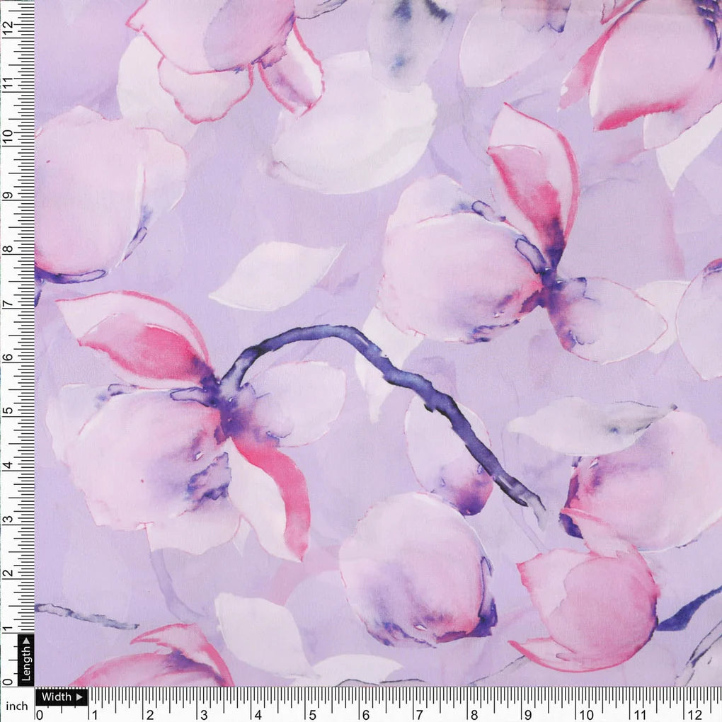 Purple Floral French Crepe Fabric – 202a2632copy