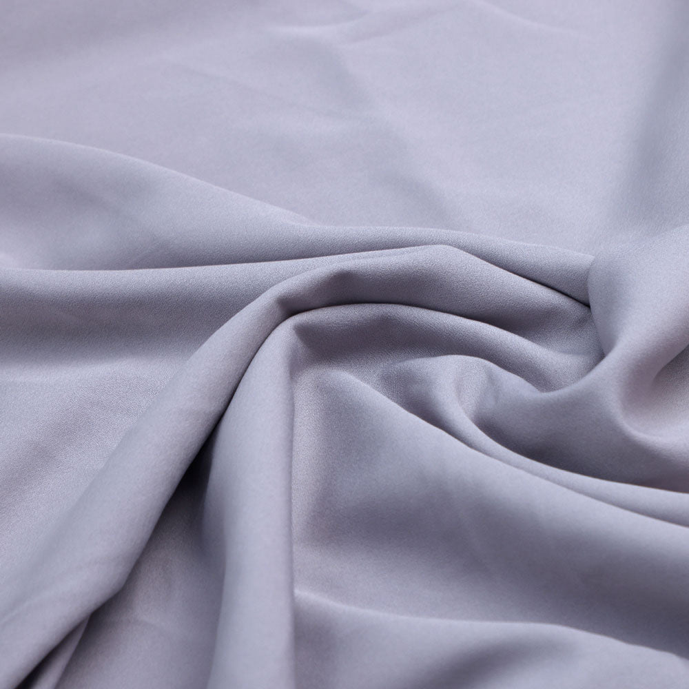 Gray Plain American Crepe Solid Fabric