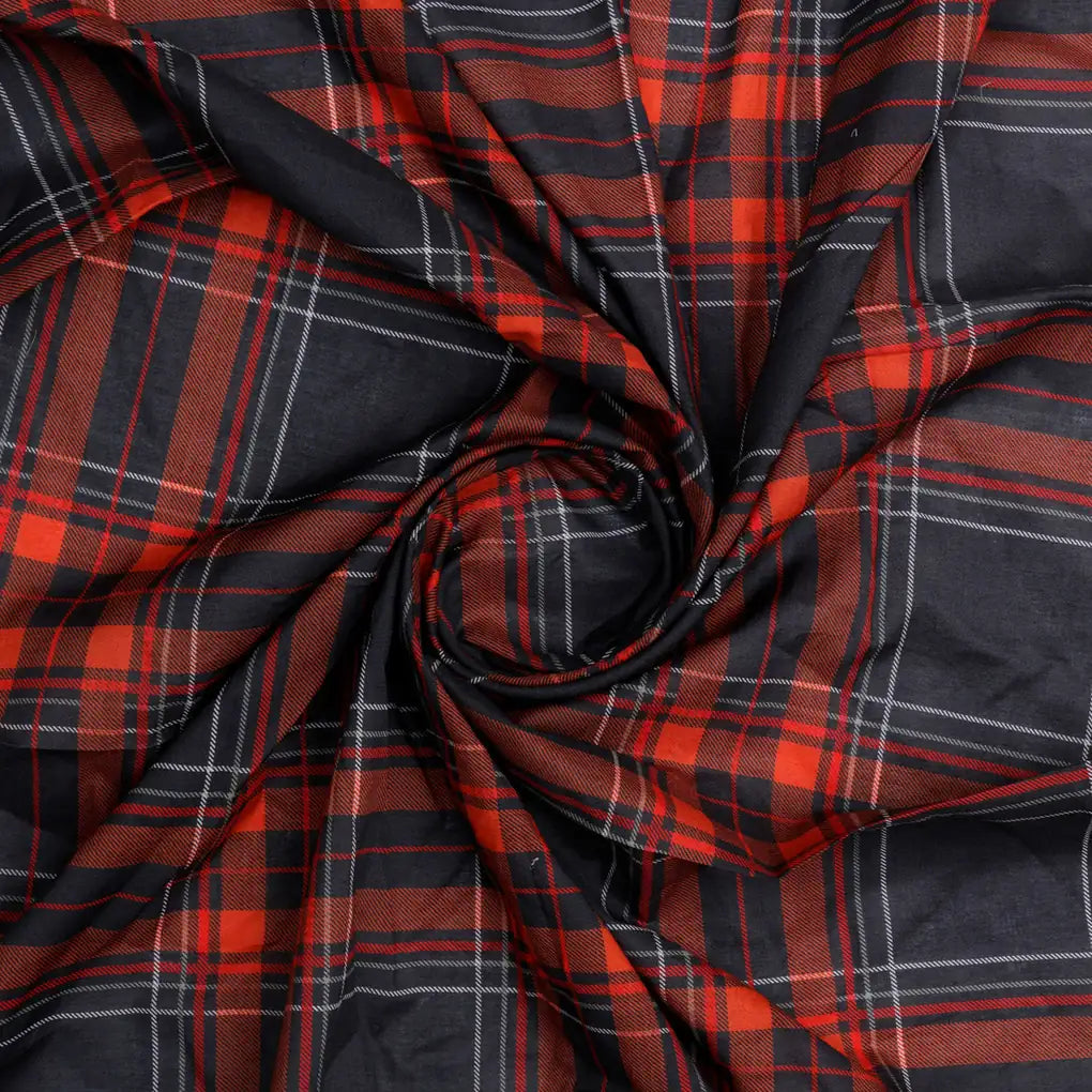 Morden Browny Checkered Digital Printed Fabric - Pure Cotton – 2 4 f63f2218 8a1e 45c8 ace3 2790518fccb5