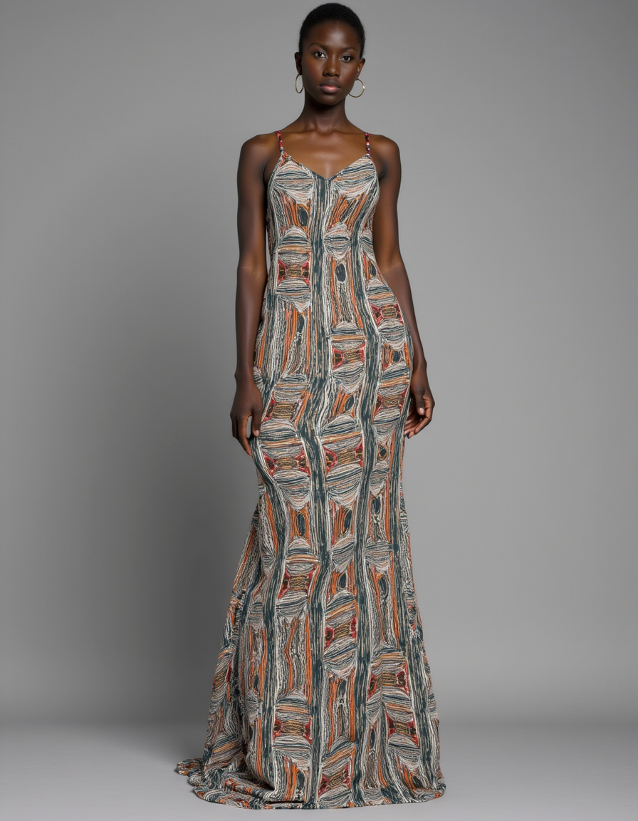 FAB VOGUE Studio Digital Printed Japan Satin Fabric - Green Marble