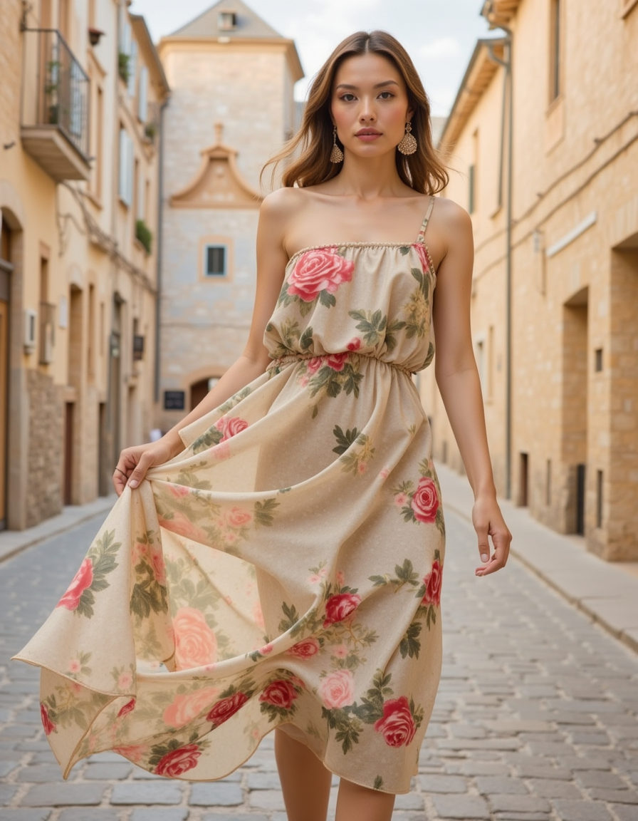 Gorgeous Decorative Floral Organza Printed Fabric Material