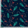 Classy Blue Christmas Printed Japan Satin Digital Fabric – 4.1