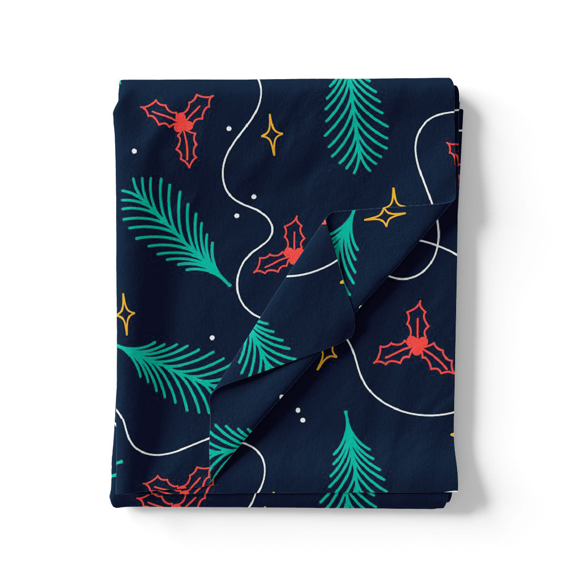 Classy Blue Christmas Printed Japan Satin Digital Fabric – 4.2