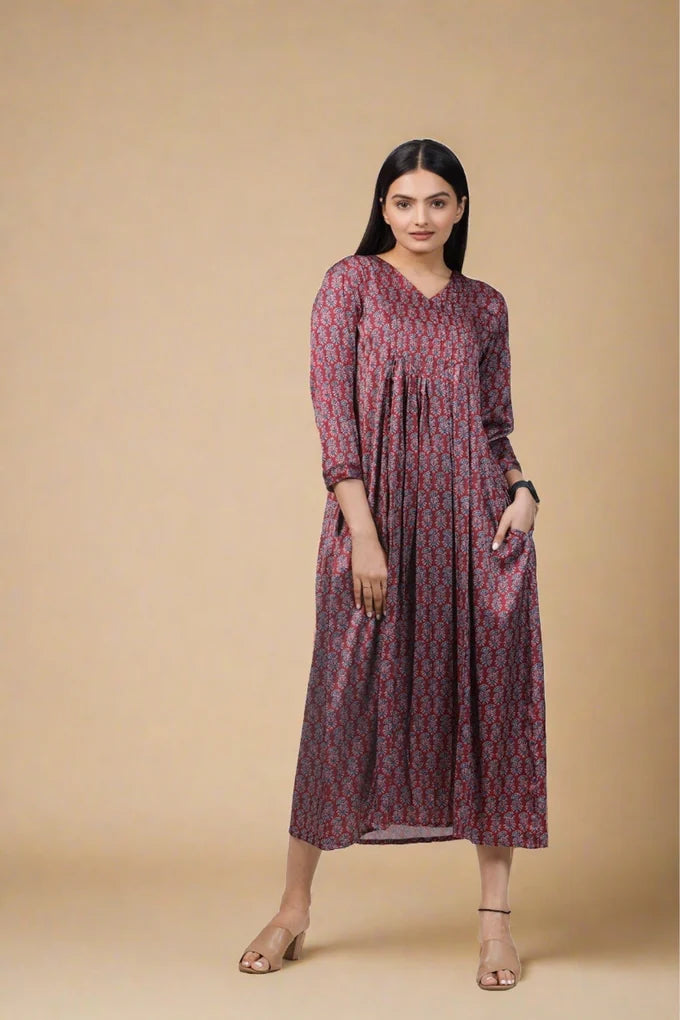 Ajrak Rust Print Maxi Dress – 40.2 45ce023c d672 4762 8cde 0fc31e0d9d16