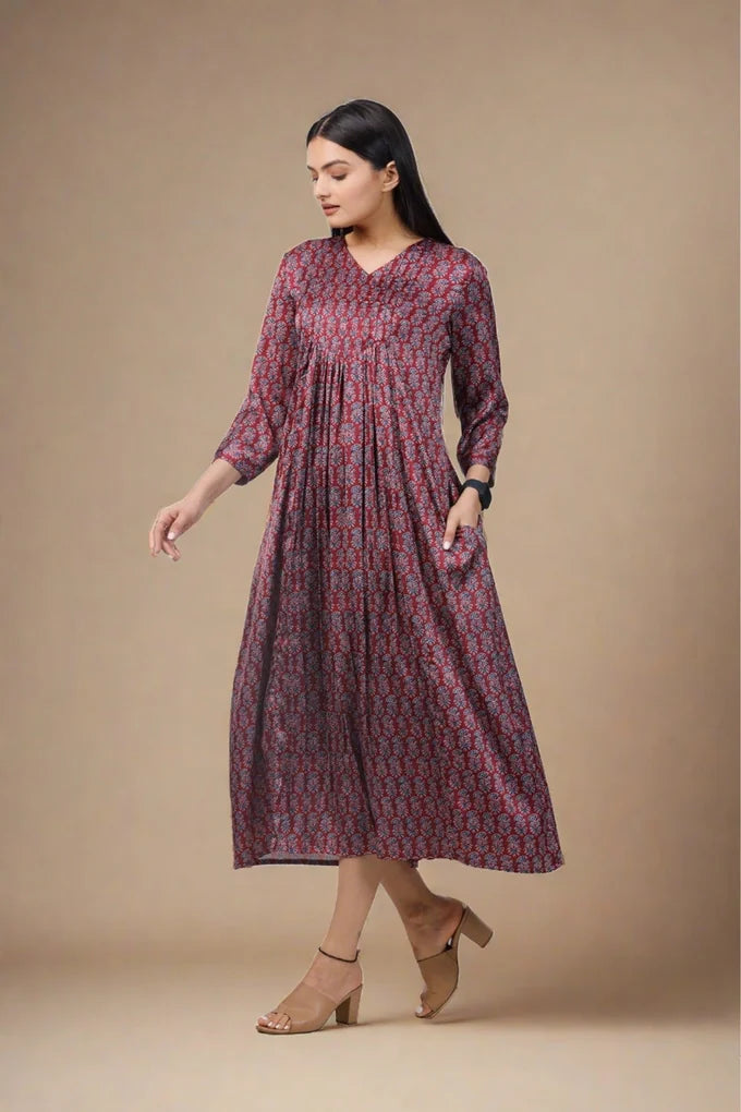 Ajrak Rust Print Maxi Dress – 40.3 3db7fc7e 5937 4ef3 b14f 8521ae5375bc
