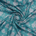 Gorgeous Gray Floral Kota Doria Digital Printed Fabric material – 470a0018copy