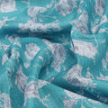 Gorgeous Gray Floral Kota Doria Digital Printed Fabric material – 470a0019copy