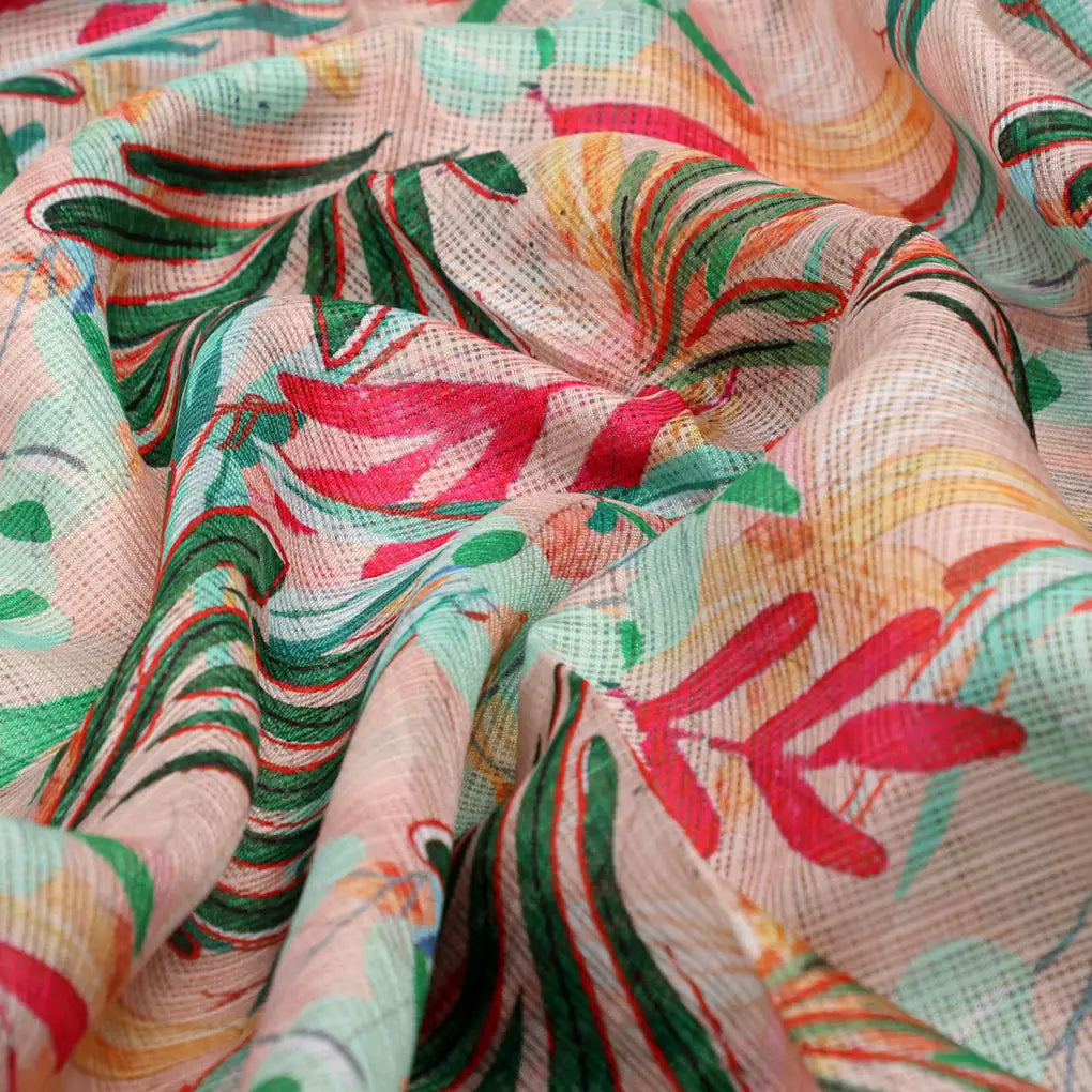 Gorgeous Decorative Leaves Kota Doria Fabric Material – 470a0024copy