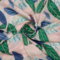 Gorgeous Kota Doria Digital Printed Fabric Material with Big Leaves – 470a0033copy