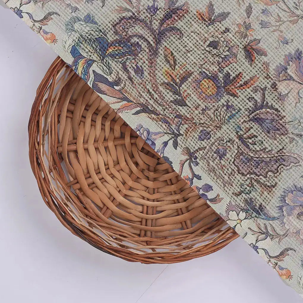 Gorgeous Kalamkari Printed Kota Doria Fabric Material – 470a0051copy