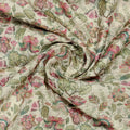 Gorgeous Kota Doria Digital Printed Fabric with Multicolor Flower and Leaves Design – 470a0074copy