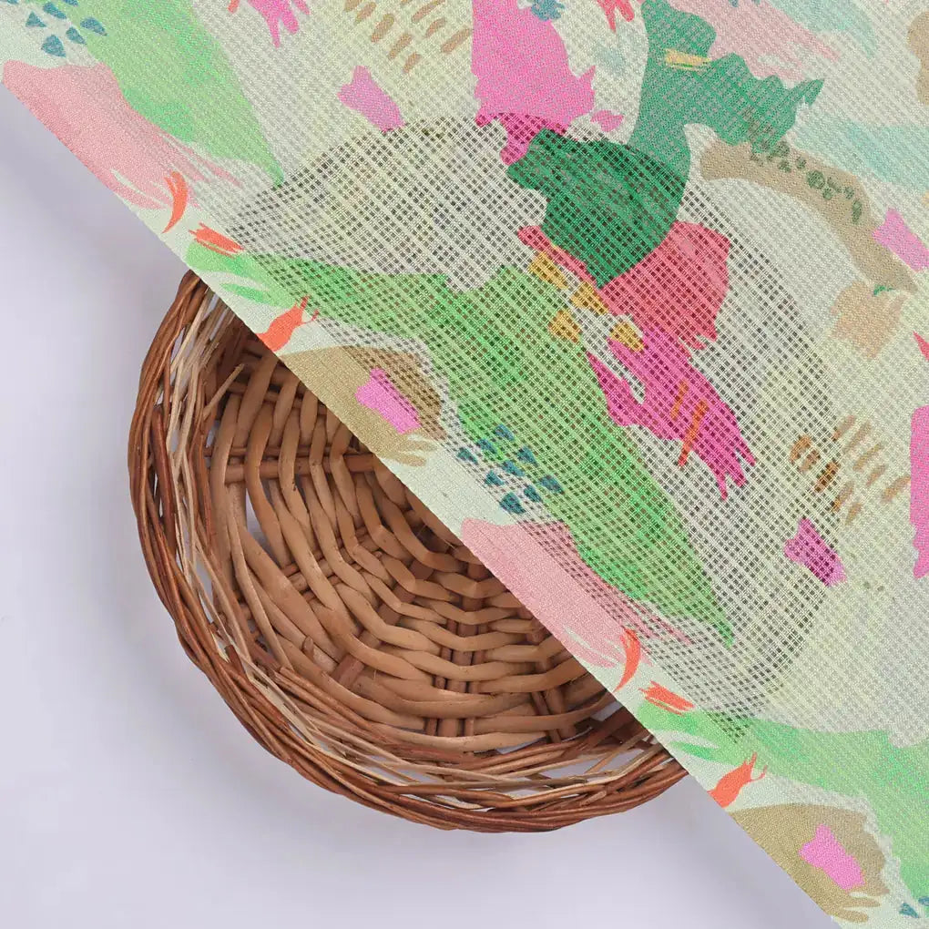 Gorgeous Multicolor Abstract Printed Kota Doria Fabric Material – 470a0086copy