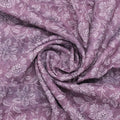 Gorgeous Kota Doria Digital Print Fabric with Purple and Cream Floral & Leaves Design – 470a0096copy