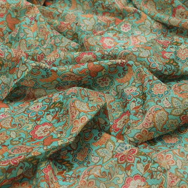 Gorgeous Multicolor Paisley and Floral Velly Kota Doria Fabric – 470a0108copy