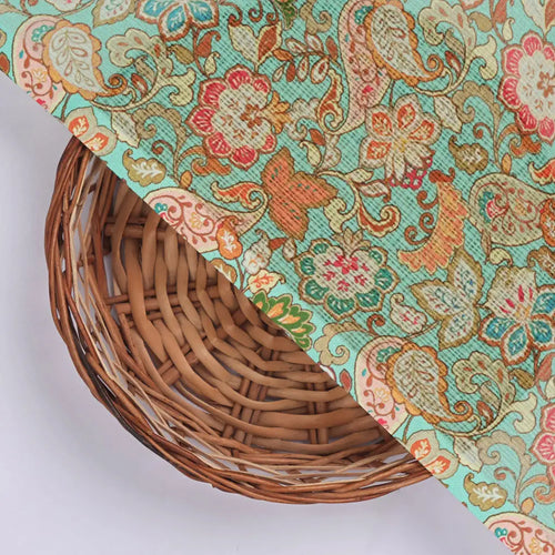 Gorgeous Multicolor Paisley and Floral Velly Kota Doria Fabric – 470a0109copy