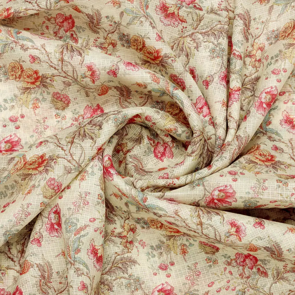 Gorgeous Floral Velly Kota Doria Digital Printed Fabric Material – 470a0112copy
