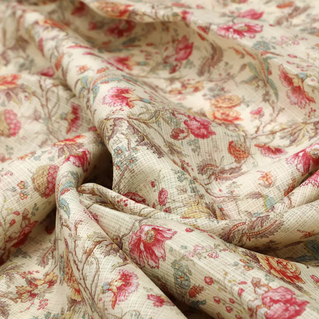 Gorgeous Floral Velly Kota Doria Digital Printed Fabric Material – 470a0113copy