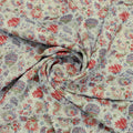 Gorgeous Floral and Leaf Digital Printed Kota Doria Fabric Material – 470a0117copy