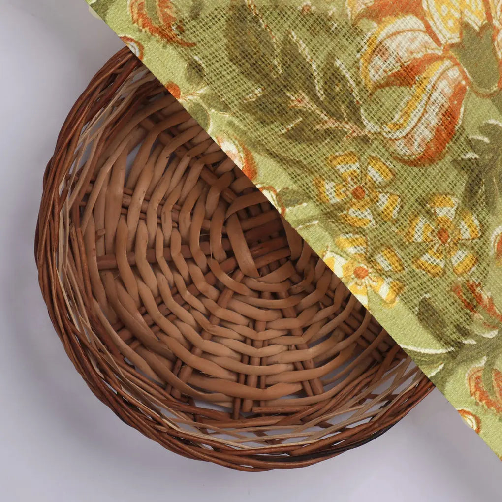 Classy Flower and Leaves Digital Printed Kota Doria Fabric Material – 470a0146copy