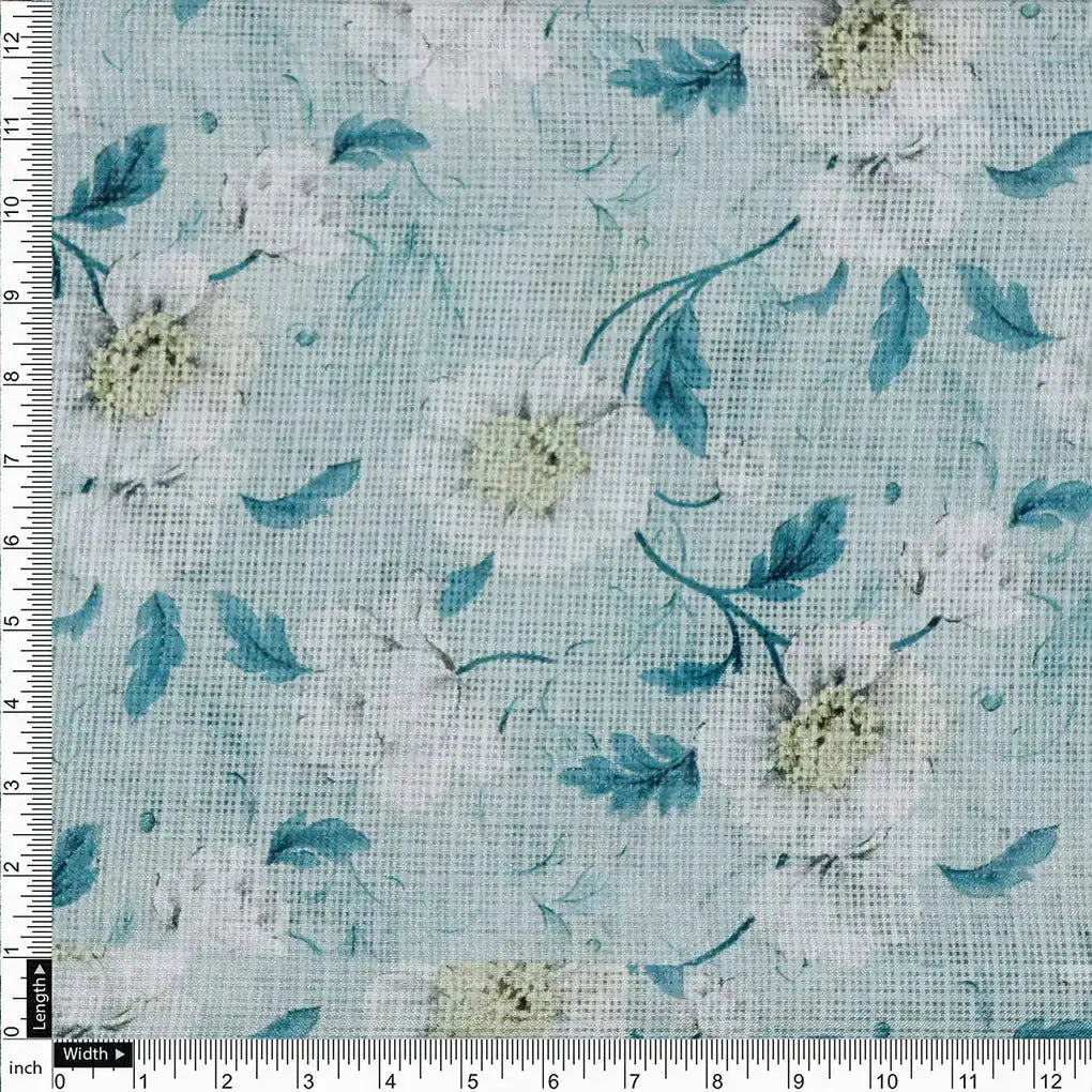 Gorgeous Floral Kota Doria Fabric Material in Green and White – 470a0160copy e82283d9 f6b6 4d70 88d2 9095410054ad