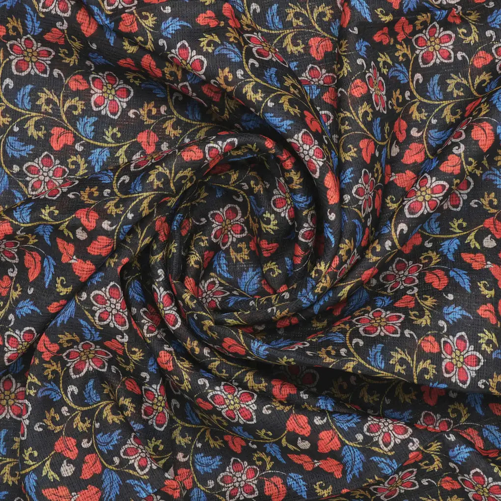 Stunning Floral Velly Kota Doria Fabric Material – 470a0161copy