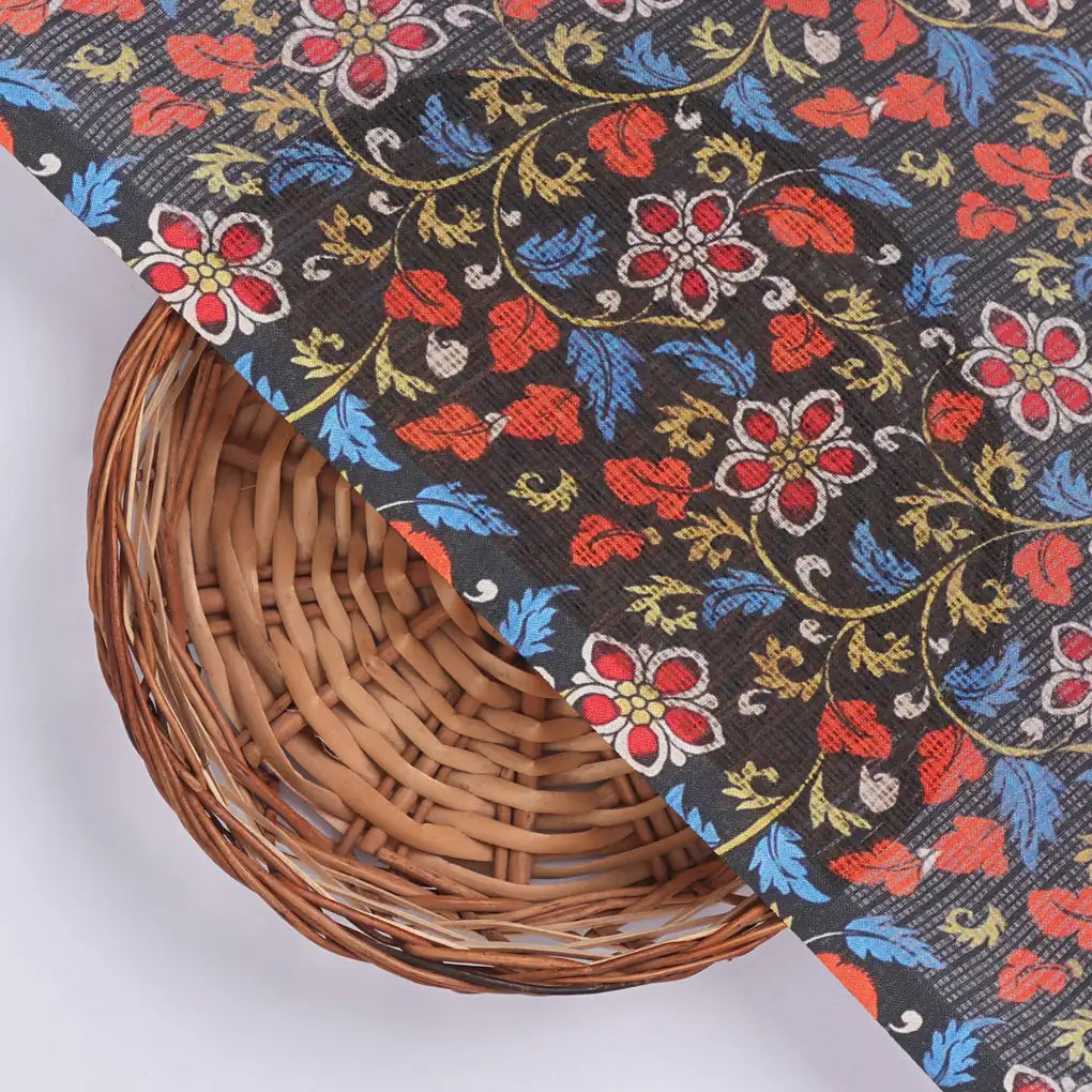 Stunning Floral Velly Kota Doria Fabric Material – 470a0163copy