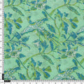 Gorgeous Green and Blue Bird Print Kota Doria Digital Printed Fabric – 470a0165copy