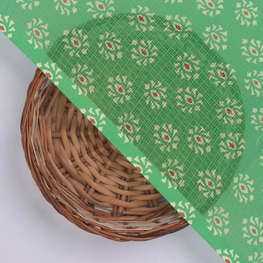 Enchanting Damask Print on Exquisite Kota Doria Fabric Material – 470a0179copy