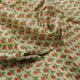 Gorgeous Damask Floral Print in Green and Orange on Kota Doria Fabric Material – 470a0339copy