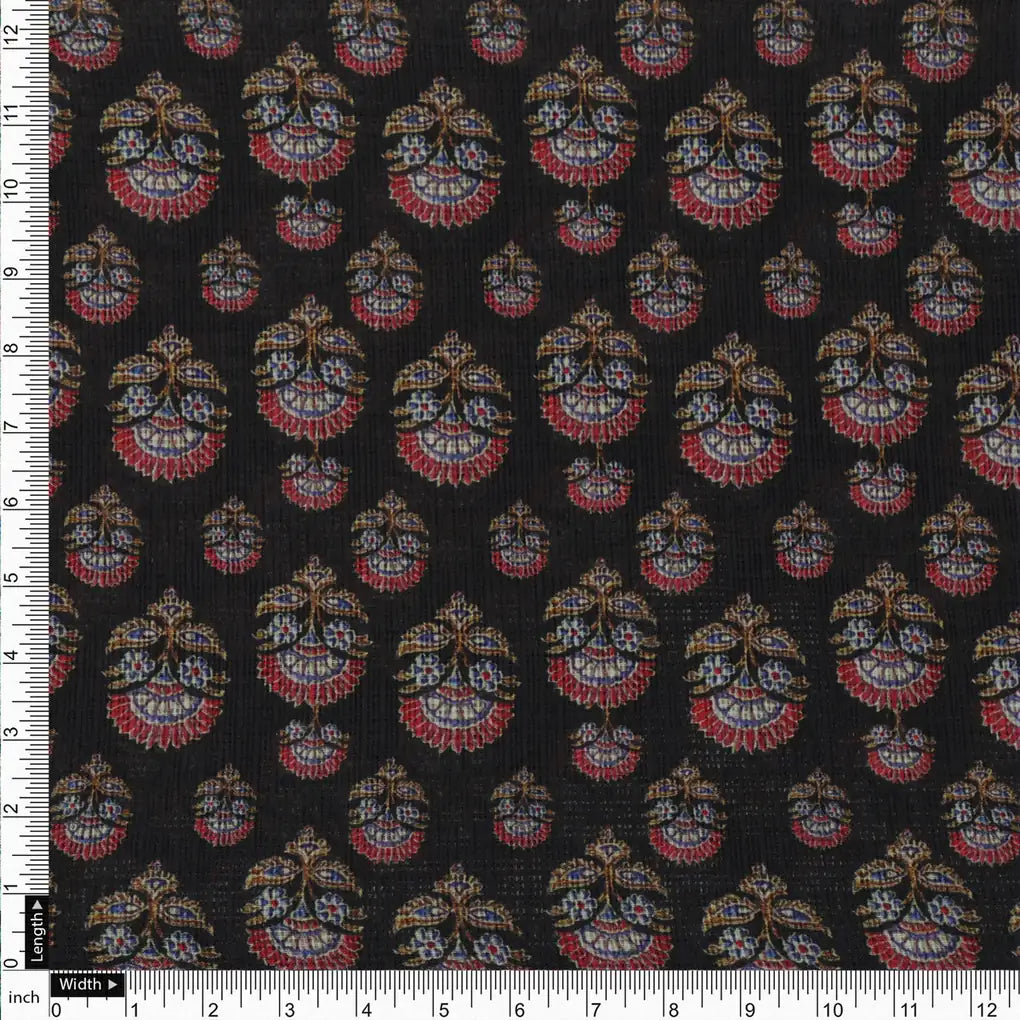 Classy Kota Doria Damask Floral Butti Printed Fabric Material – 470a0348copy
