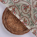 Gorgeous Decorative Digital Printed Kota Doria Fabric in Vibrant Red and Green – 470a0357copy