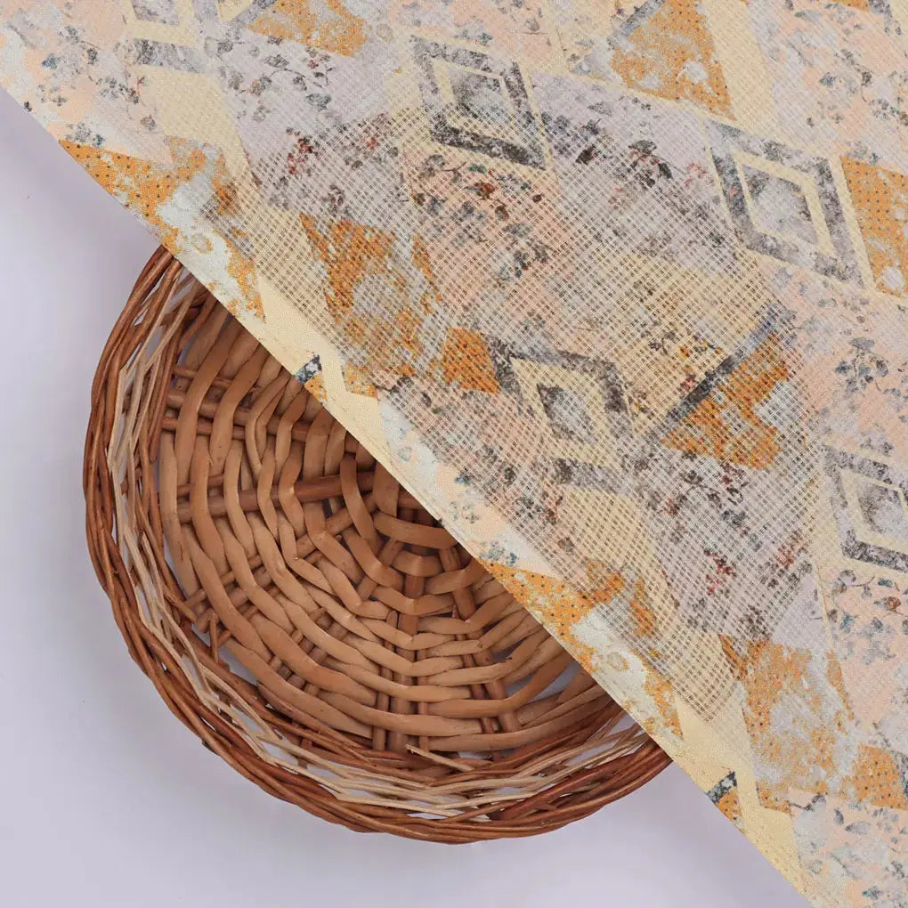 Classy Geometric Floral Kota Doria Printed Fabric Material – 470a0390copy