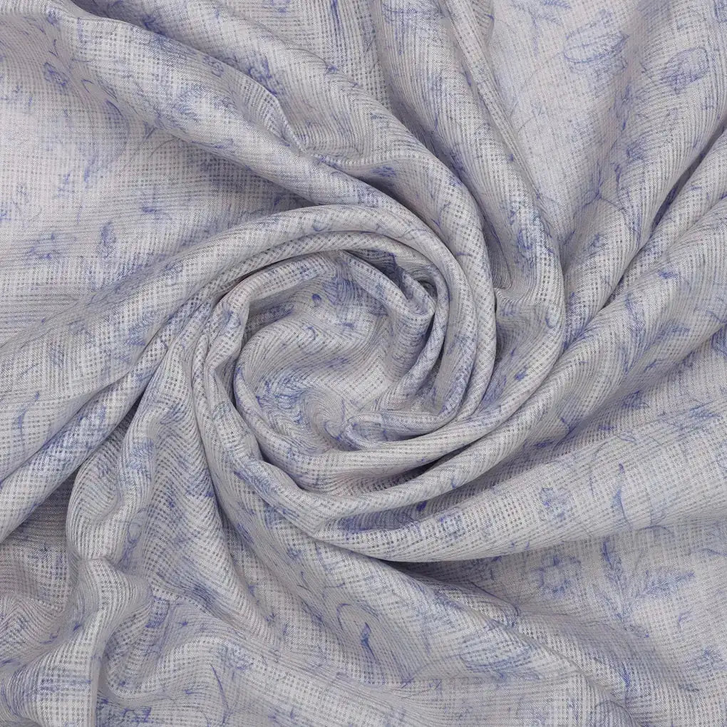 Gorgeous Purple and White Ditsy Floral Printed Kota Doria Fabric Materail – 470a0401copy