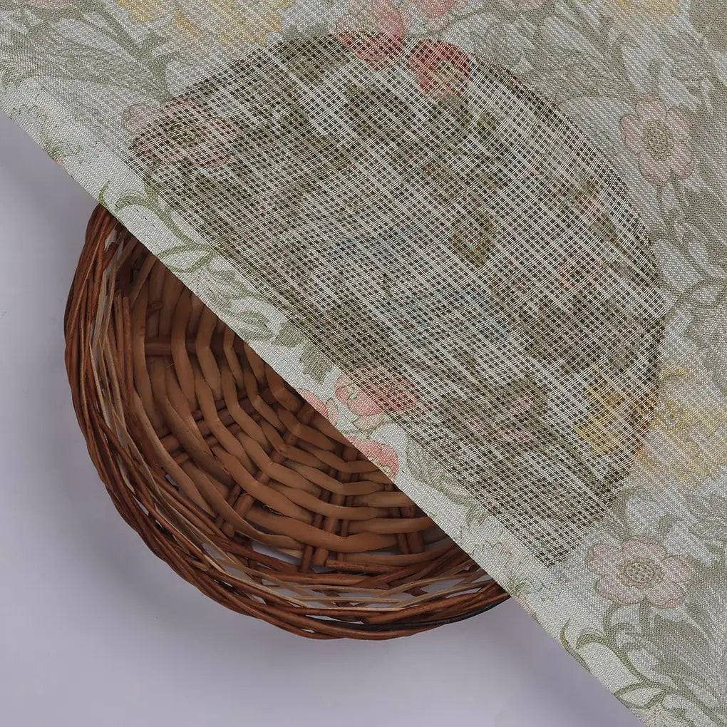 Classy Floral Velly Kota Doria Fabric Material with Decorative Leaves – 470a0416copy