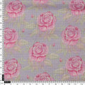 Alluring Purple and Pink Floral Kota Doria Digital Printed Fabric Material – 470a0424copy