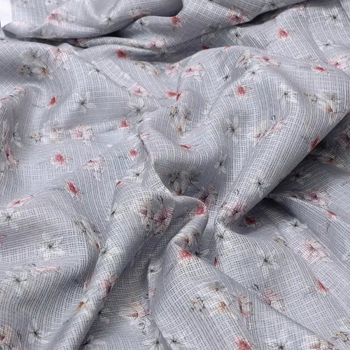 Gorgeous Bunch of Flower Digital Printed Kota Doria Fabric Material – 470a0432copy