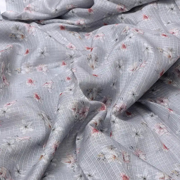 Gorgeous Bunch of Flower Digital Printed Kota Doria Fabric Material – 470a0432copy
