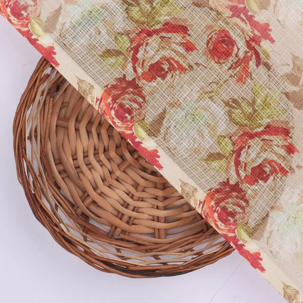 Gorgeous Floral Kota Doria Fabric | Red, Green, Cream | FAB VOGUE Studio – 470a0438copy