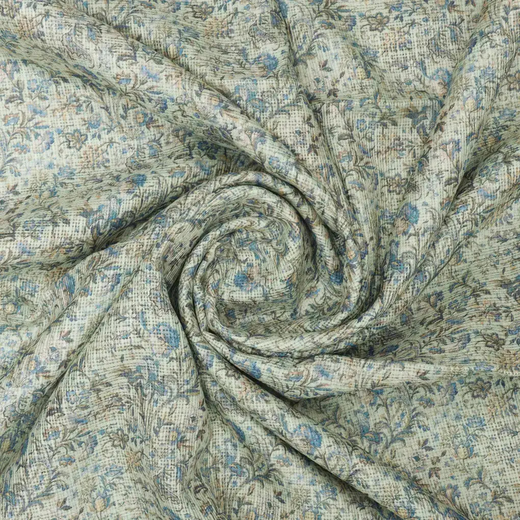 Gorgeous Purple Kota Doria Digital Printed Fabric with Decorative Floral Design – 470a0455copy