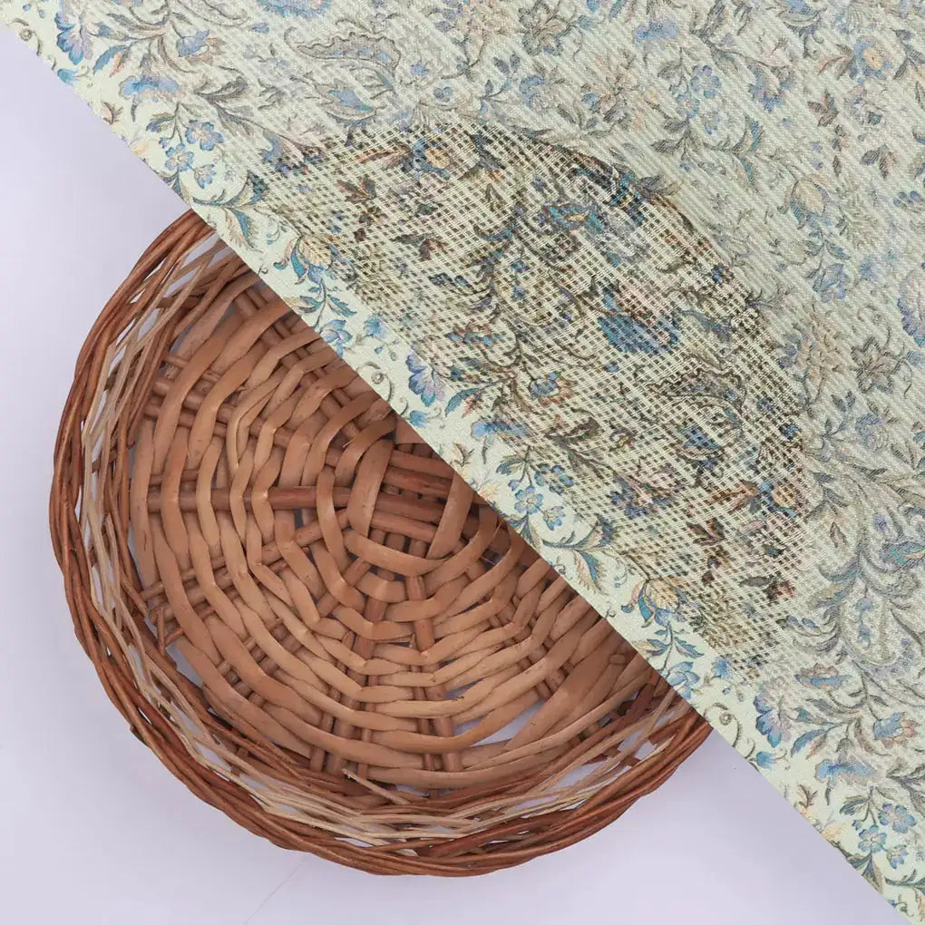 Gorgeous Purple Kota Doria Digital Printed Fabric with Decorative Floral Design – 470a0457copy