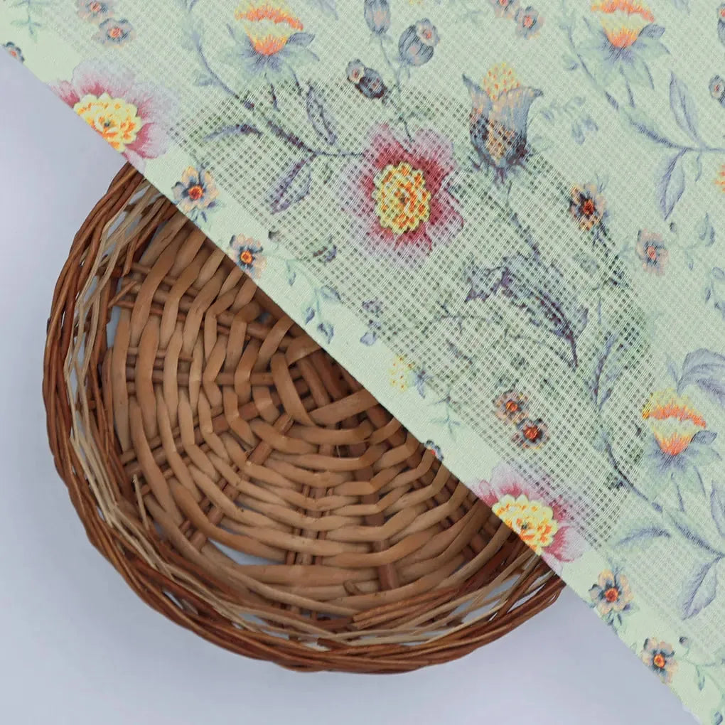 Charming Floral Kota Doria Digital Printed Fabric Material for Dress Making – 470a0469copy
