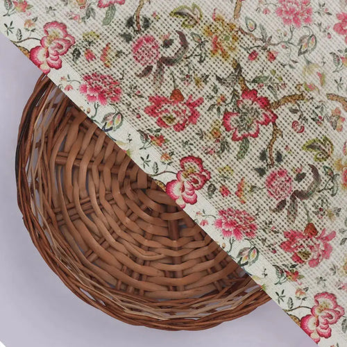 Classy Kota Doria Fabric in Multicolor with Decorative Floral Ditsy Design – 470a0480copy