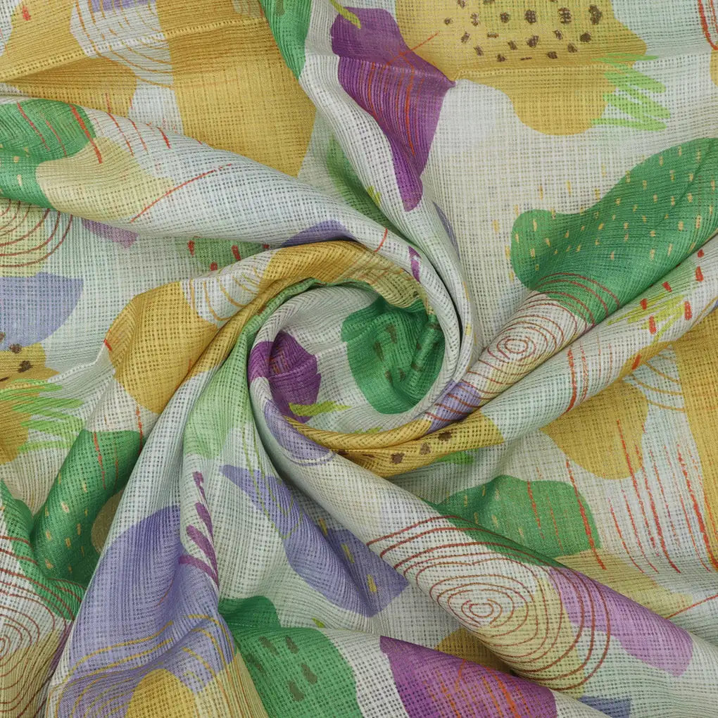 Classy and Gorgeous Abstract Digital Printed Kota Doria Fabric Material – 470a0499copy