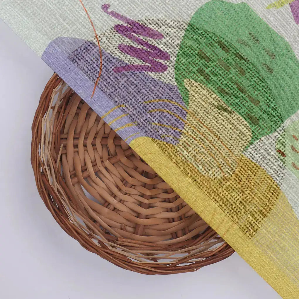 Classy and Gorgeous Abstract Digital Printed Kota Doria Fabric Material – 470a0501copy